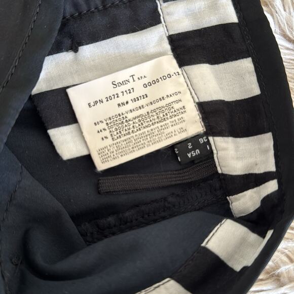 Emporio Armani Vintage Y2K Black Pencil Skirt Mermaid Hem Size 2 - Picture 6 of 6